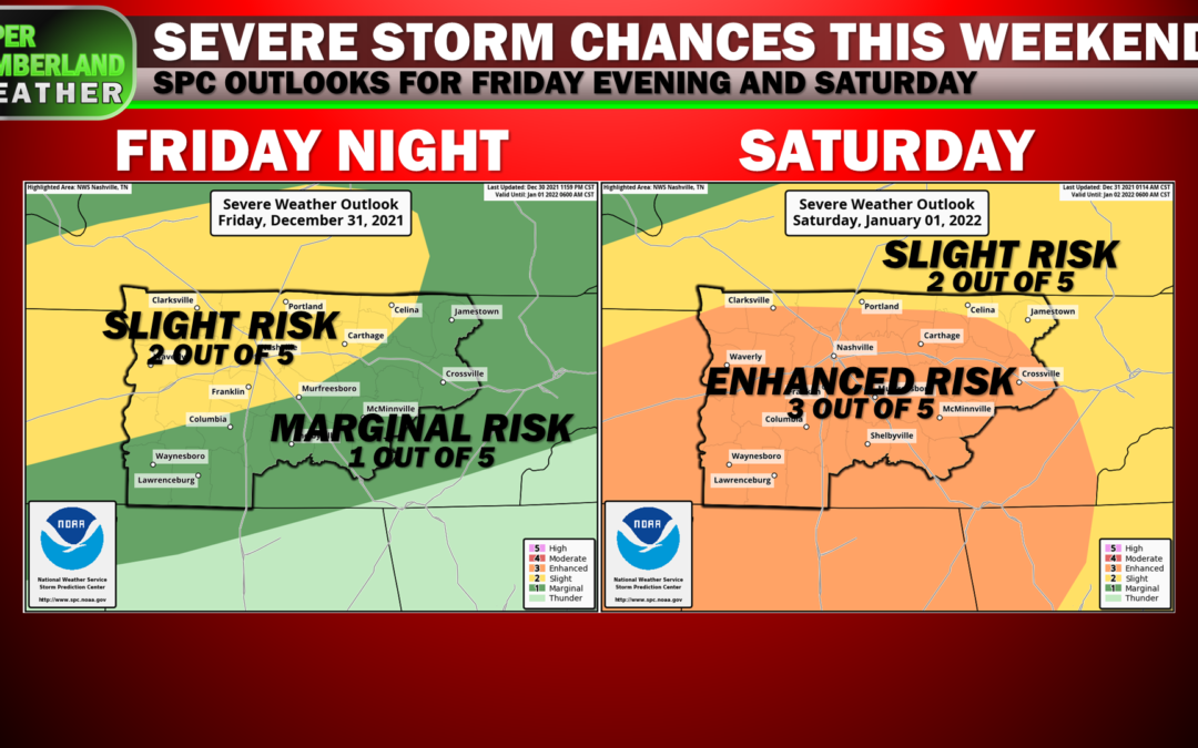 A COUPLE STRONG STORMS POSSIBLE LATE TONIGHT, ALL MODES OF SEVERE WEATHER POSSIBLE SATURDAY EVENING
