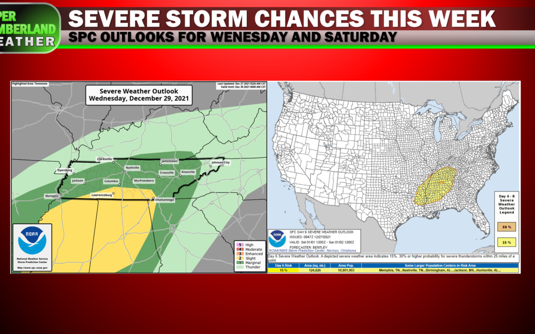 Strong storm chances paired with mild temperatures to end 2021